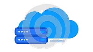 Cloud Server Database Hosting Vector Icon, Network and Big Data Solution, vector design Generative AI