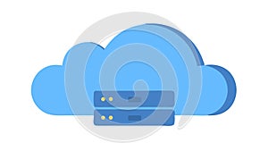 Cloud Server Icon, Cloud Computing Data Storage, vector design Generative AI