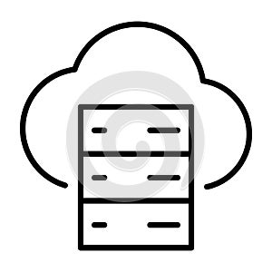 Cloud Server Line icon. Vector Simple Minimal 96x96 Pictogram