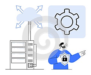 Cloud Server Management with Data Security Concept and Gear for System Optimization
