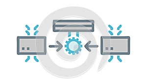 Cloud Server Sync Technology Vector, vector design Generative AI