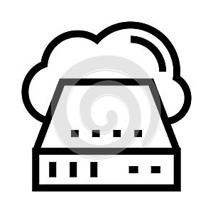 Cloud Server vector glyphs icon