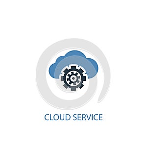 Cloud service concept 2 colored icon