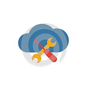 Cloud Service icon. Flat creative element from big data icons collection. Colored cloud service icon for templates, web design and