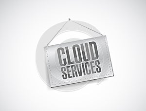 Cloud services banner sign illustration design