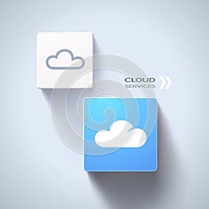 Cloud services concept. Eps10 vector