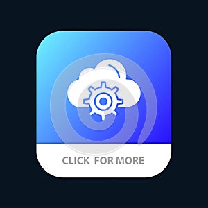Cloud, Setting, Gear, Computing Mobile App Icon Design