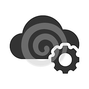 Cloud setting icon design