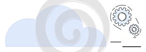 Cloud Computing Concept with Gears Representing Technology and Integration