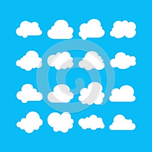 Cloud Shape Collection Set Vector and Illustration