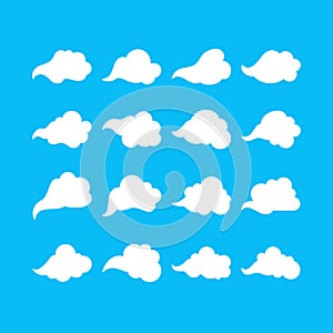 Cloud Shape Collection Set Vector and Illustration