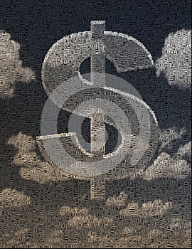 Cloud in shape of dollar sign