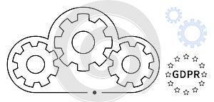 Cloud Computing with Gears, Representing GDPR Compliance and Data Management Processes