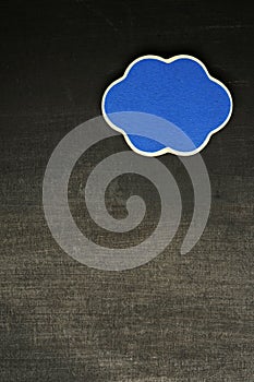 Cloud Shape Sign On The Chalkboard