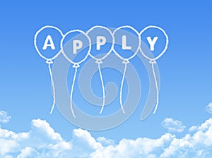 Cloud shaped as apply Message