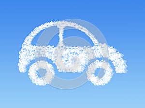 Cloud shaped as car