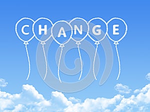 Cloud shaped as change Message