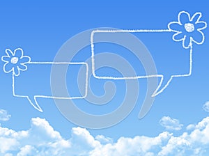 Cloud shaped as chat