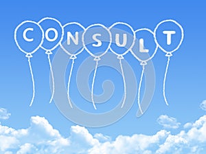 Cloud shaped as consult Message