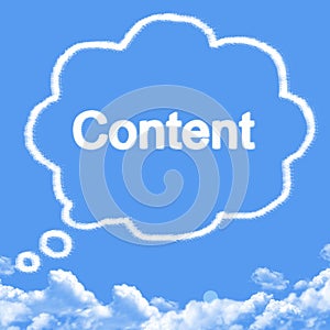 Cloud shaped as content Message