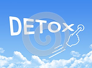 Cloud shaped as detox Message
