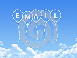 Cloud shaped as email Message