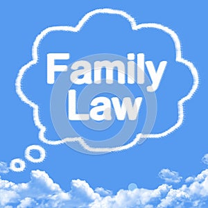 Cloud shaped as family law Message