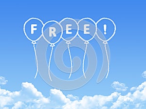 Cloud shaped as free Message