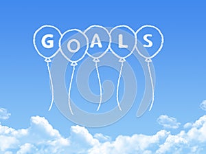 Cloud shaped as goals Message