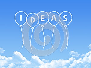 Cloud shaped as ideas Message