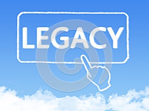 Cloud shaped as legacy Message