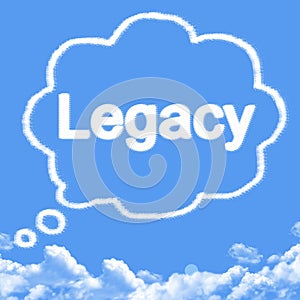 Cloud shaped as legacy Message