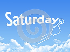 Cloud shaped as saturday Message