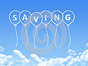 Cloud shaped as saving Message