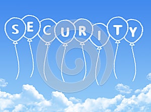 Cloud shaped as security Message