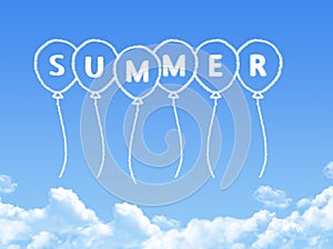 Cloud shaped as summer Message