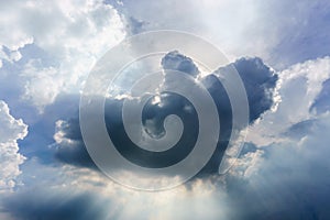 Cloud shaped like a flying bird.