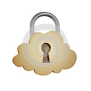 Cloud shaped padlock