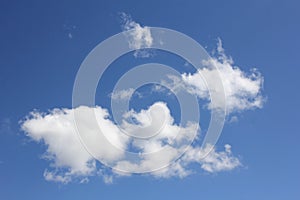 Cloud Shapes on Blue Sky, Abstract Clouds shapes with Blue Sky Background