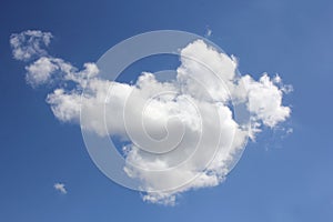 Cloud Shapes on Blue Sky, Abstract Clouds shapes with Blue Sky Background