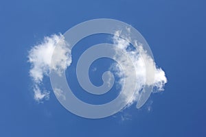 Cloud Shapes on Blue Sky, Abstract Clouds shapes with Blue Sky Background