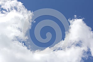 Cloud Shapes on Blue Sky, Abstract Clouds shapes with Blue Sky Background