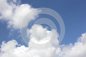 Cloud Shapes on Blue Sky, Abstract Clouds shapes with Blue Sky Background