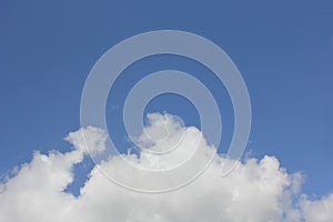 Cloud Shapes on Blue Sky, Abstract Clouds shapes with Blue Sky Background