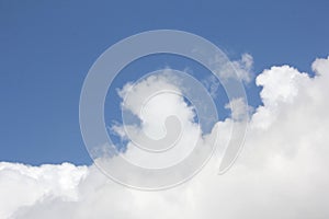 Cloud Shapes on Blue Sky, Abstract Clouds shapes with Blue Sky Background