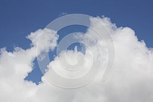 Cloud Shapes on Blue Sky, Abstract Clouds shapes with Blue Sky Background