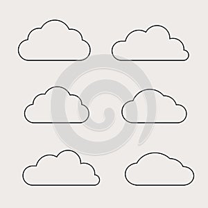 Cloud shapes collection.