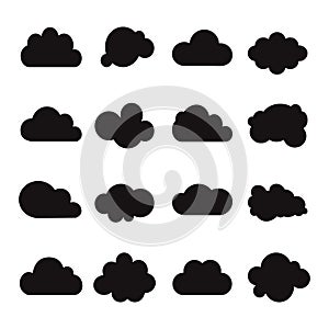 Cloud shapes collection and vector