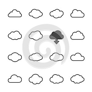Cloud shapes set