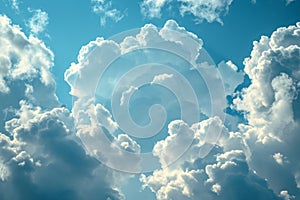 cloud shapes in the sky with blue background